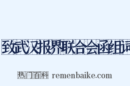 致武汉报界联合会函组词是什么意思的图片